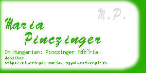 maria pinczinger business card